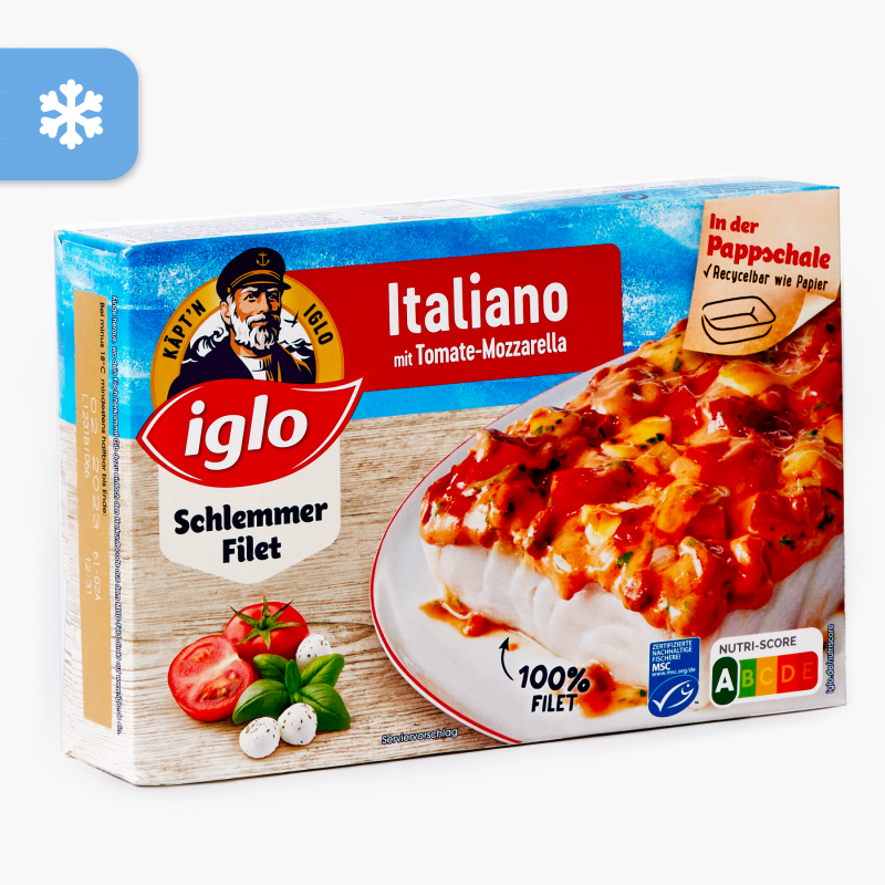 Iglo Schlemmer Filet Italiano mit Tomate Mozzarella 380g