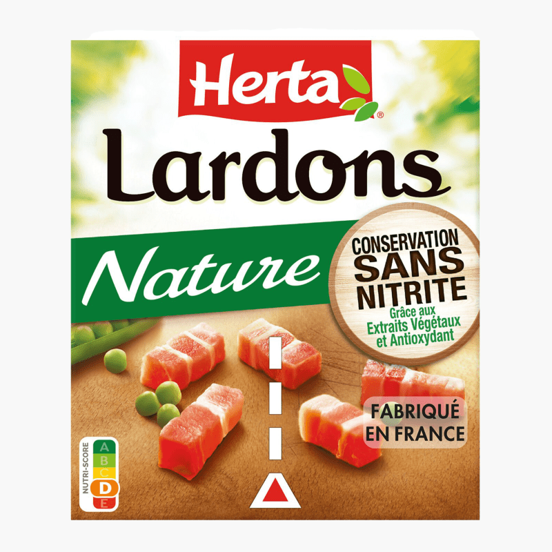 Lardons Nature sans nitrite - Herta (2x75g)