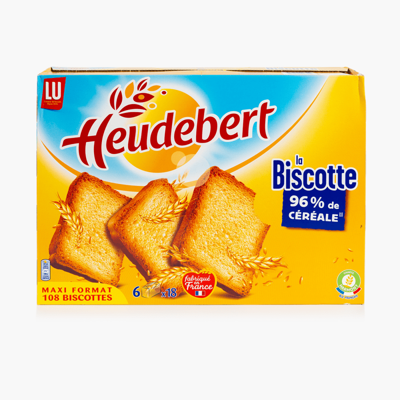 Heudebert - Biscottes 96% céréales 108 tranches (875g)