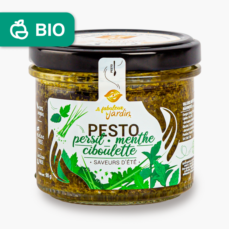 Le fabuleux jardin - Pesto Persil Menthe Ciboulette Bio (90g)