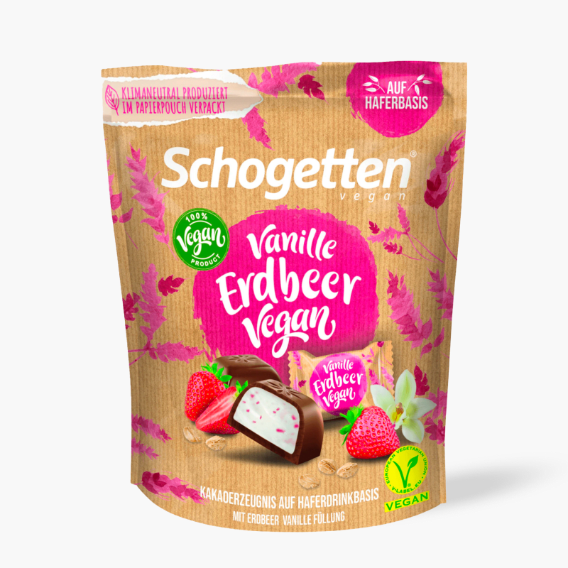 Schogetten Vegan Vanille Erdbeer 125g