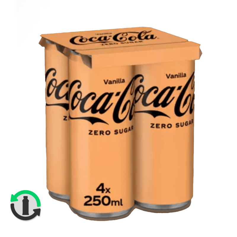 Coca-Cola Vanilla Zero Sugar 25cl 4-pack