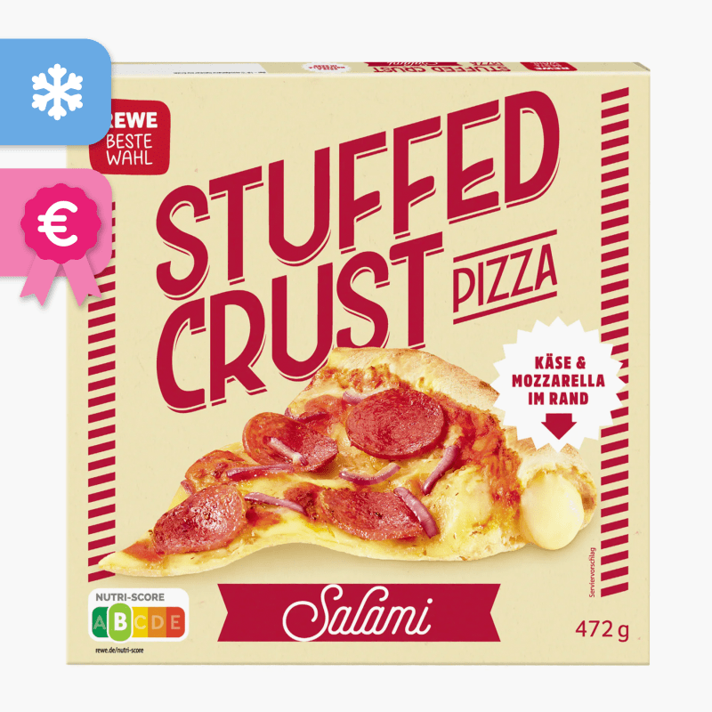 Rewe Beste Wahl Pizza Stuffed Crust Salami 472g