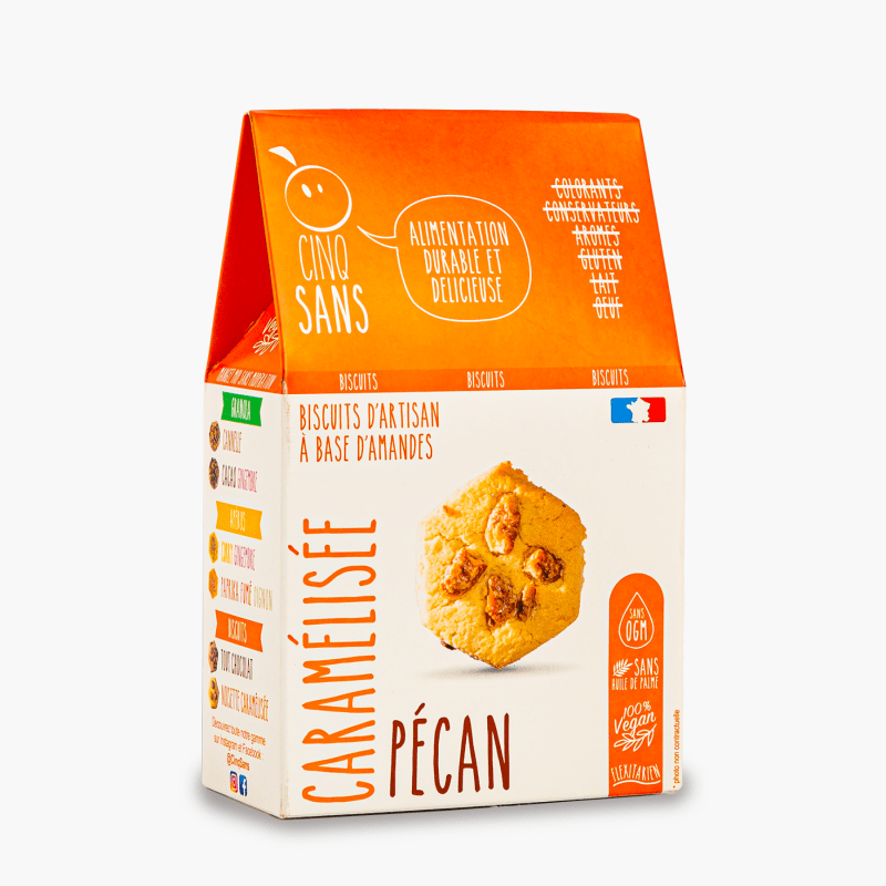 CINQ SANS - Biscuits Pécan Caramélisée Bio (100g)