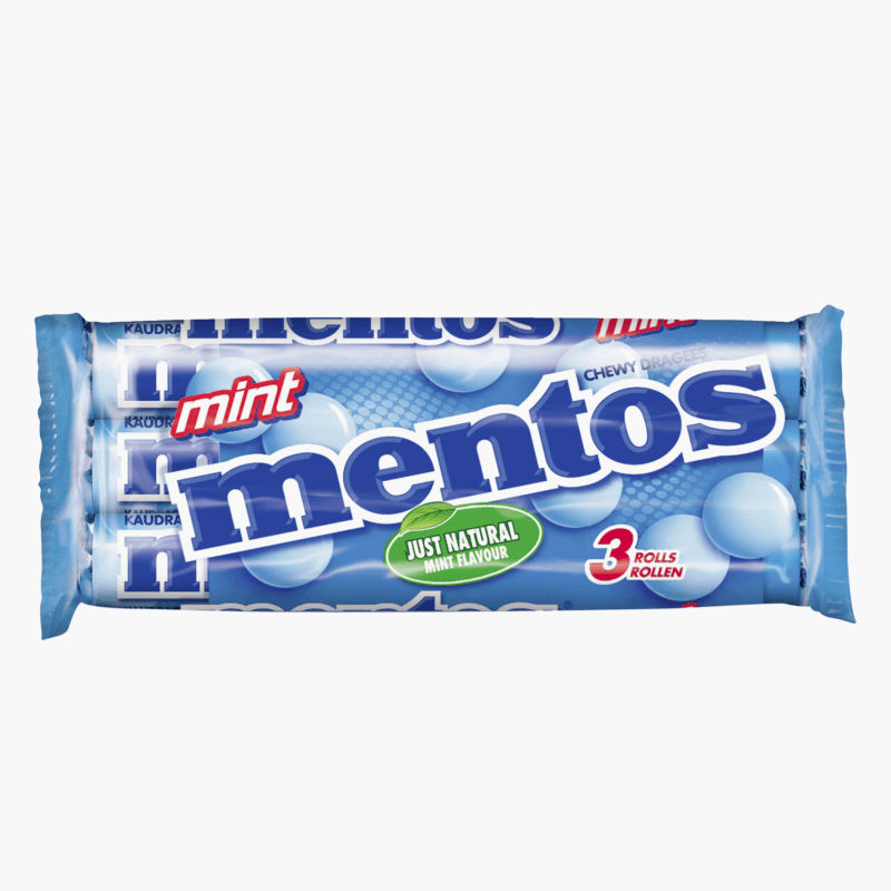 Mentos Kaubonbon Mint 114g (3x38g)