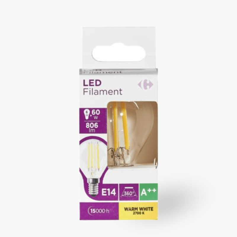 Carrefour - Ampoule LED filament 6W E14 (1pce)