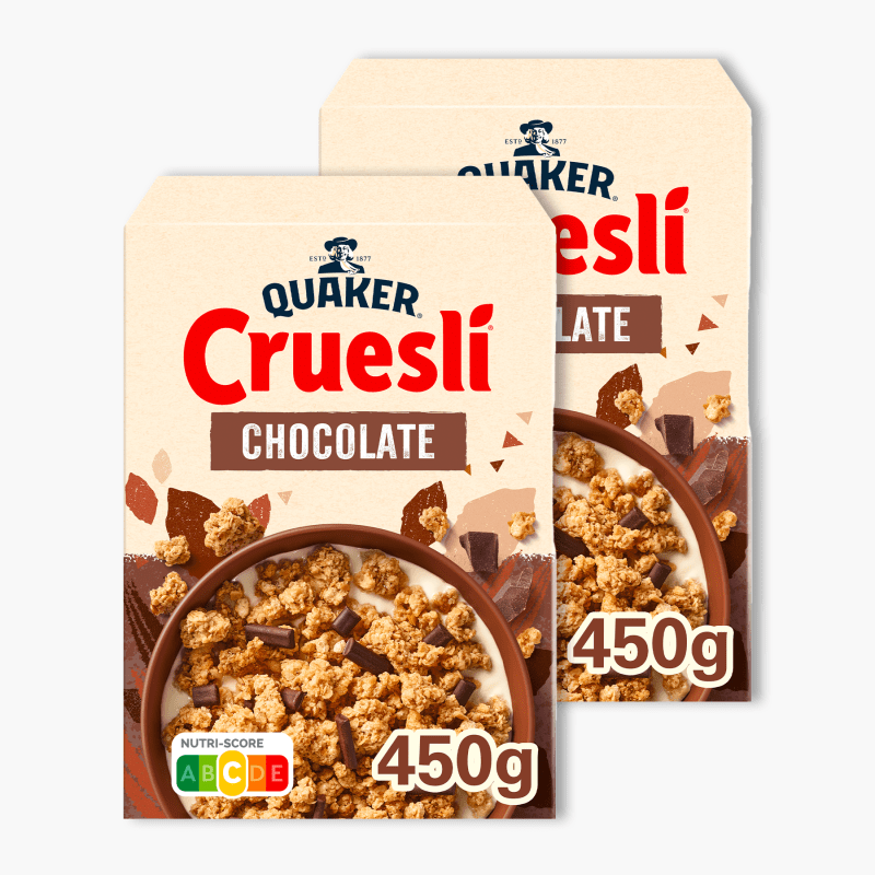 Quaker Cruesli Chocolade Ontbijtgranen 450g 2x