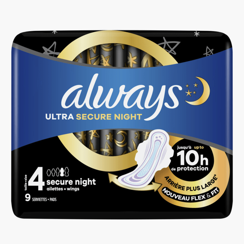 Always - Serviettes ultra secure night (x9)