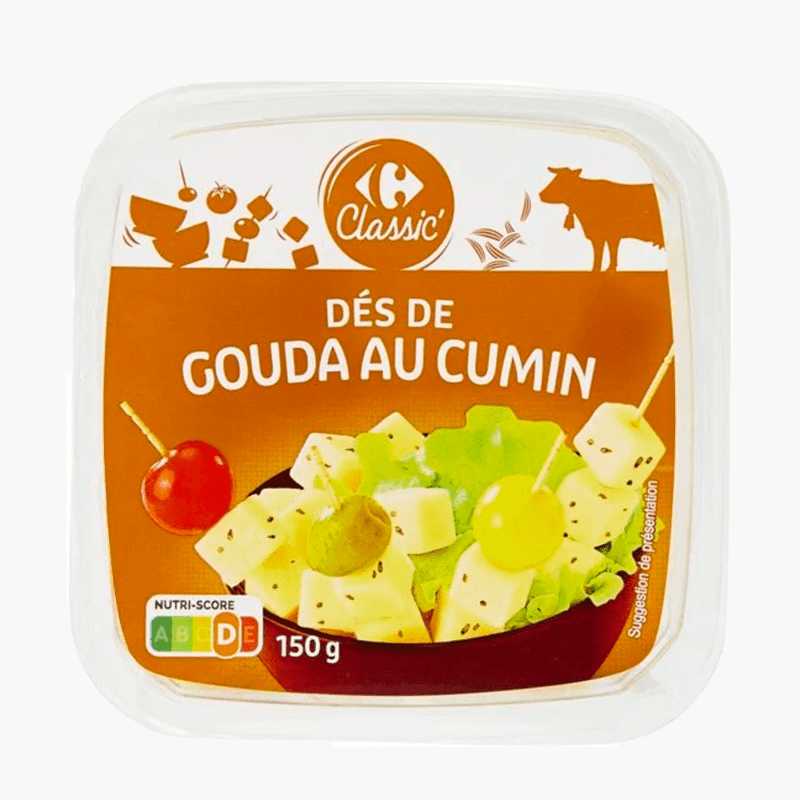 Dés de Gouda au Cumin - Carrefour (150g)