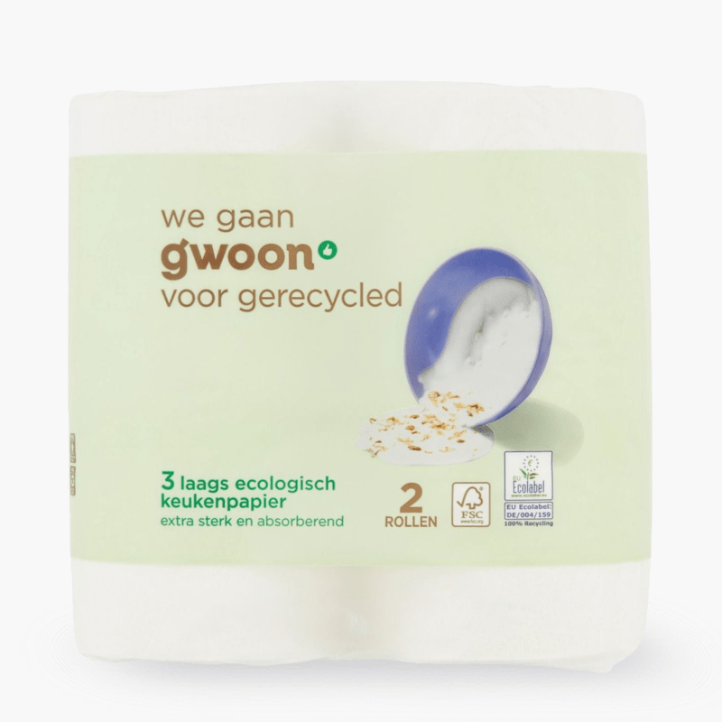 G'woon Keukenpapier  Eco 3-laags 2 St.