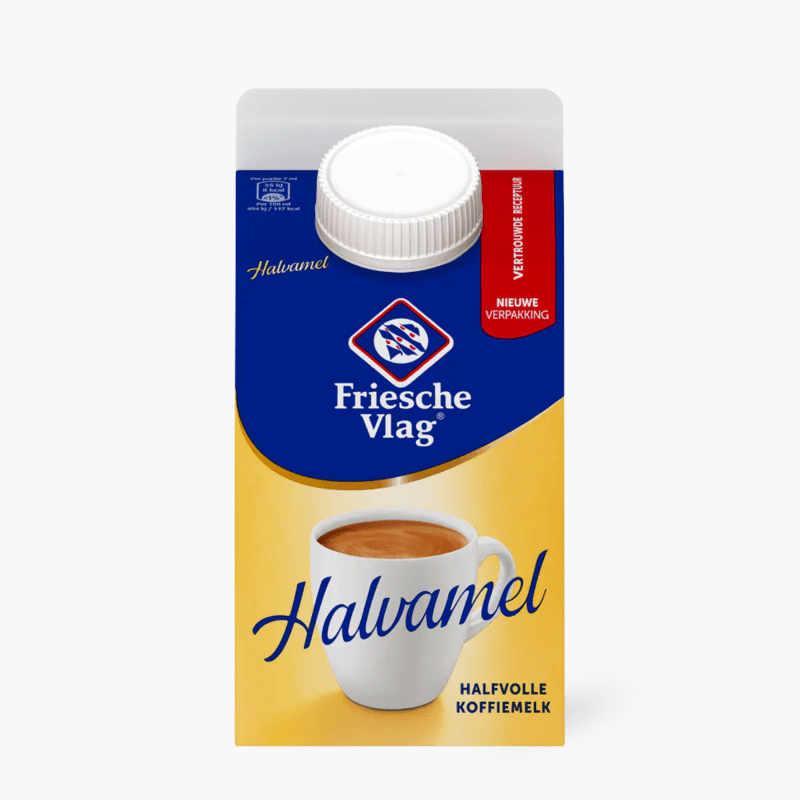 Friesche Vlag Halvamel koffiemelk 455ml