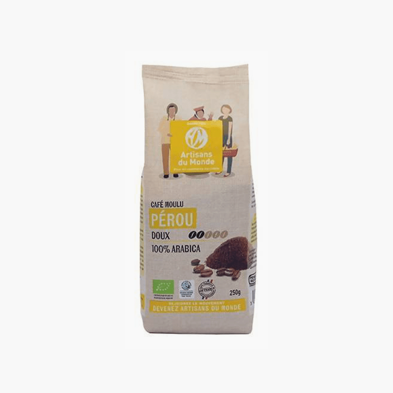 Artisans du Monde - Café Pérou moulu Bio et équitable (250g)