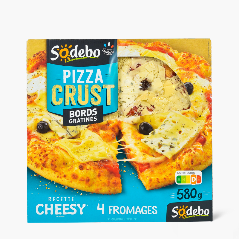 Sodebo - Pizza crust cheesy 4 fromages (580g)