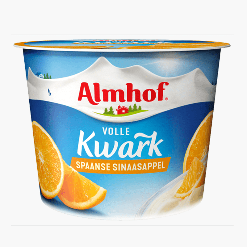 Almhof Volle kwark sinaasappel 500g