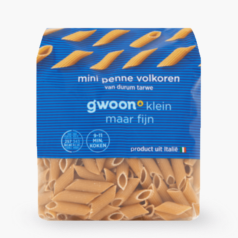  G'woon Mini Penne Volkoren 500g