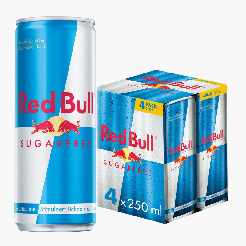 Red Bull Energy Drink Sugarfree 4-pack 25cl