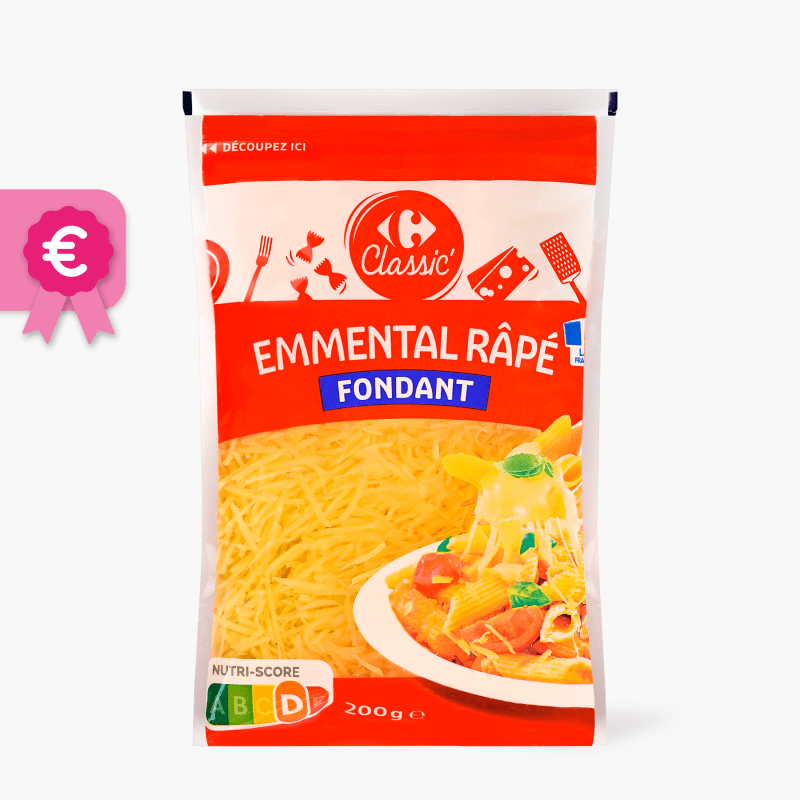 Emmental râpé fondant - Carrefour (200g)