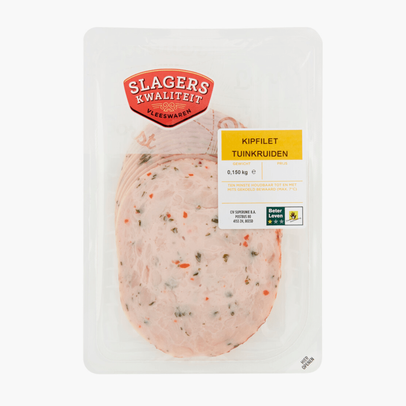 Slagerskwaliteit kipfilet tuinkruiden 150g