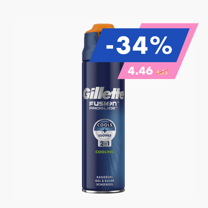 Gillette - Fusion Proglide - Gel à raser rafraîchissant (200ml)