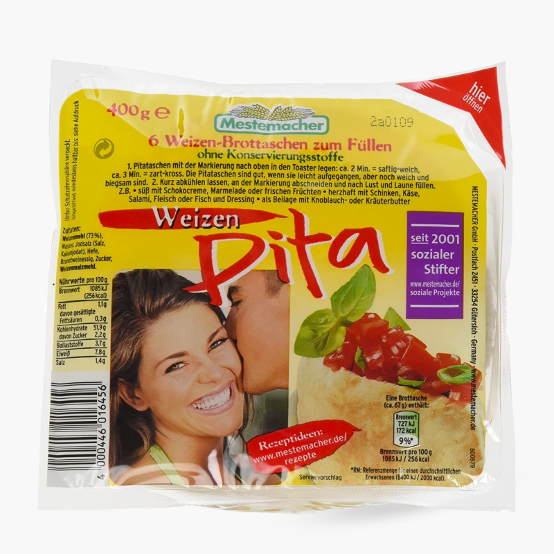 Mestemacher Pita Weizen 6 Stk. 400g