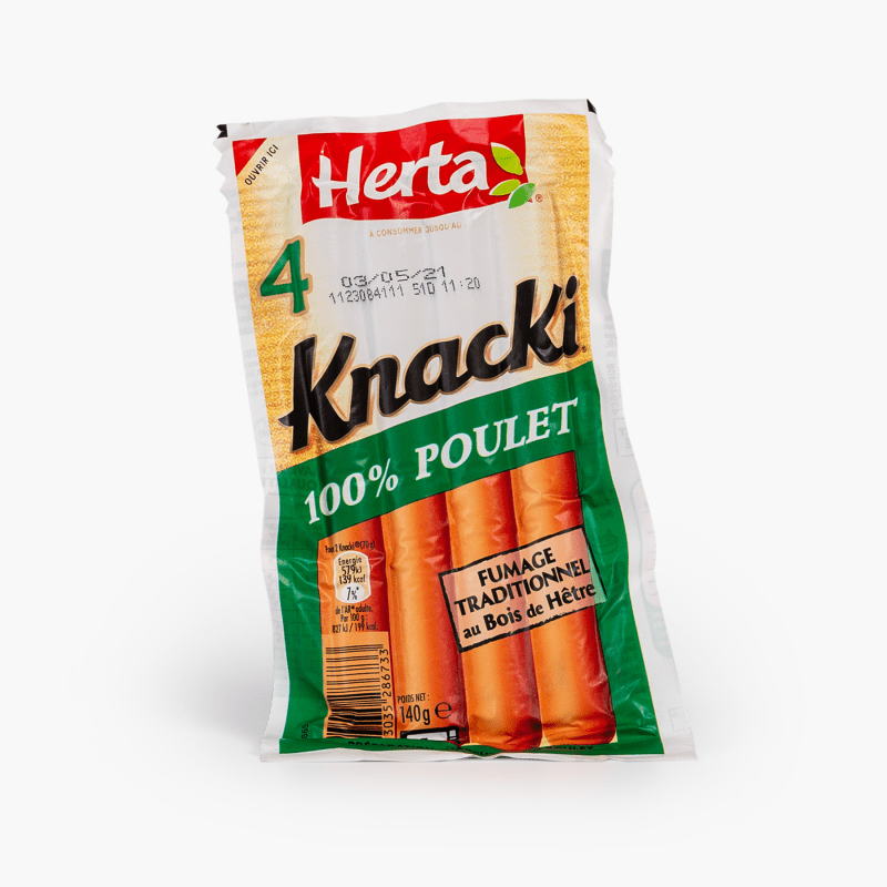 Herta - Saucisses Knacki au poulet x4 (140g)