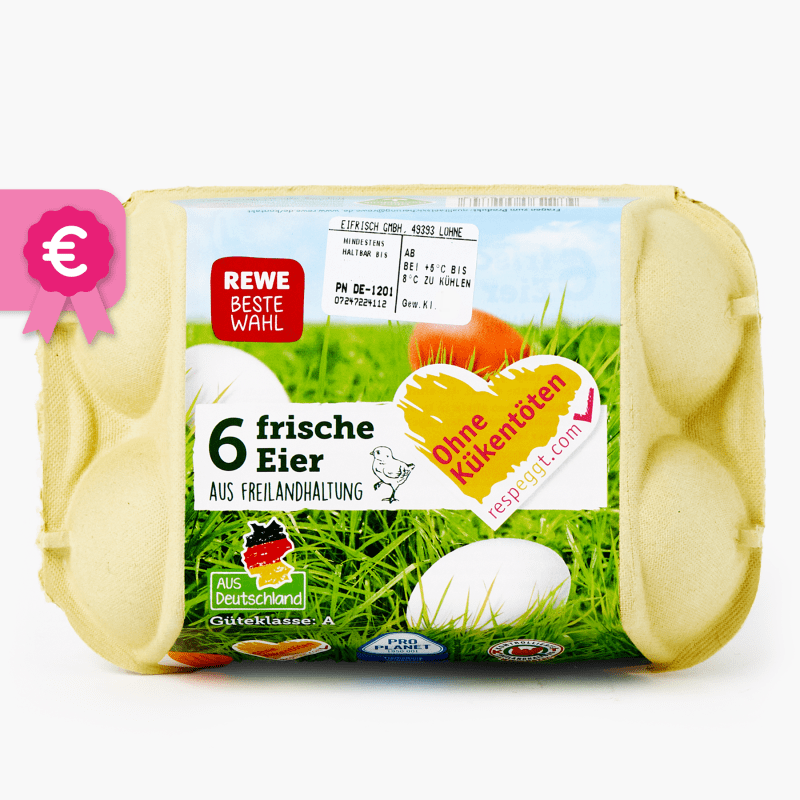 Rewe Beste Wahl Eier Freilandhaltung 6er