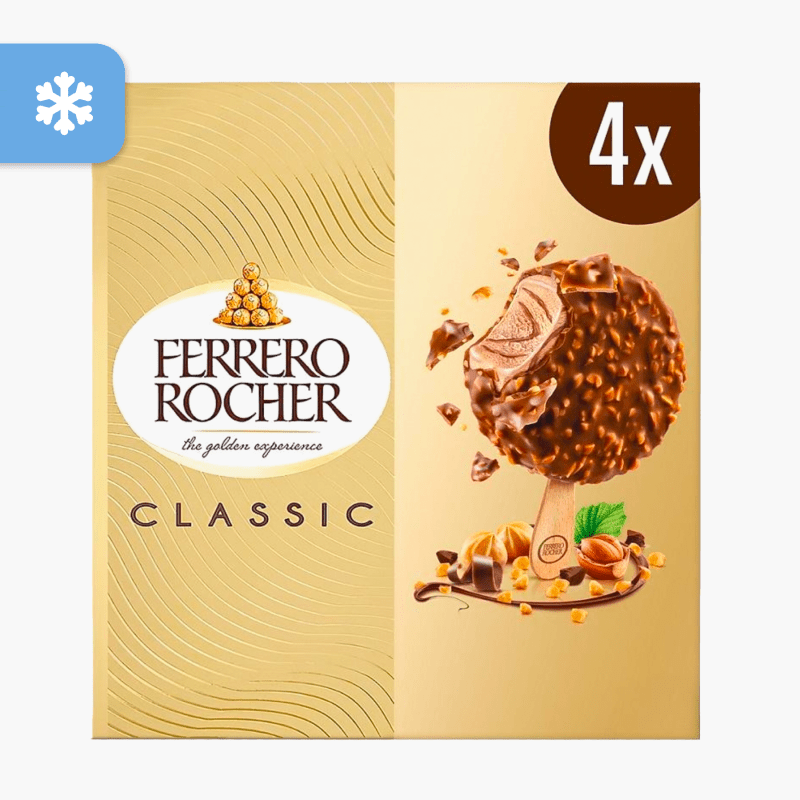 Ferrero Rocher - Glaces noisette chocolat au lait x4 (200g)