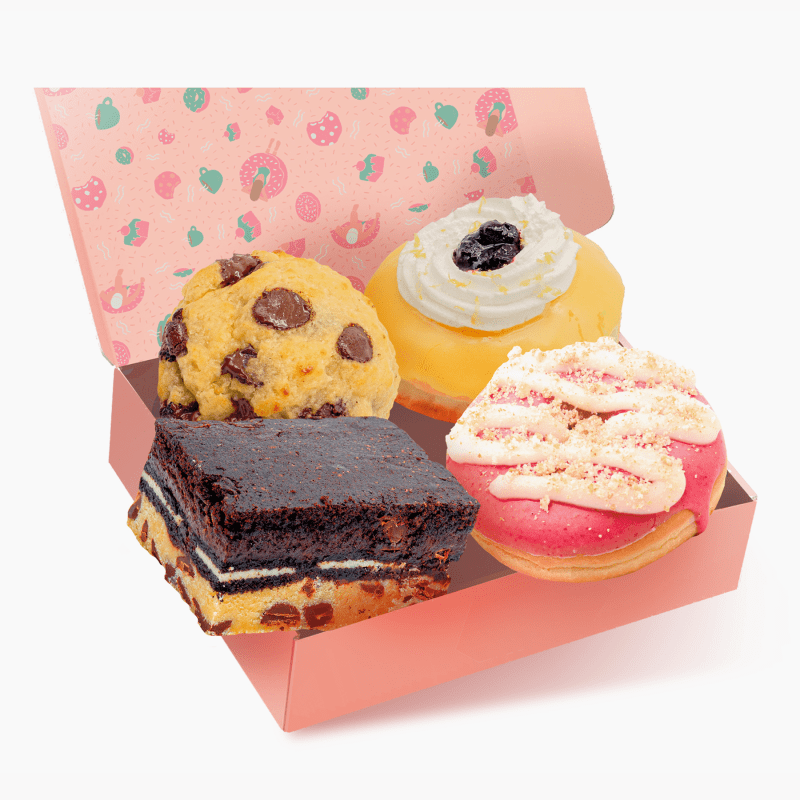 Kjeks 4er Vegan Donut, Cookie & Bites Box
