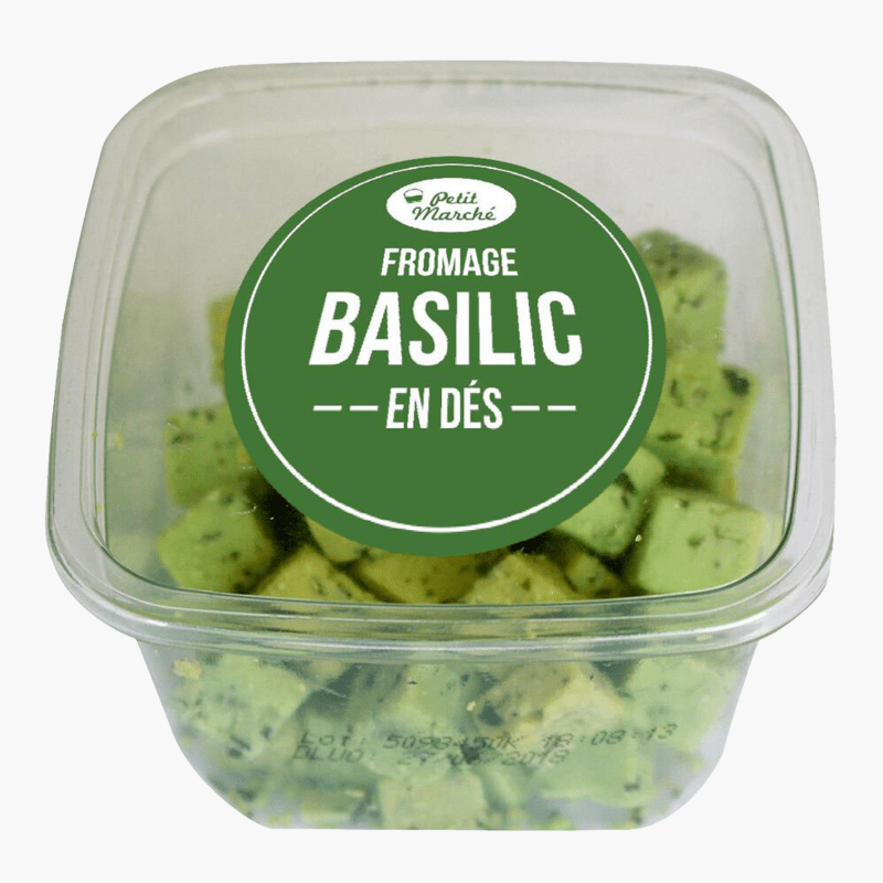 Petit Marché - Dés de fromage au basilic (120g)