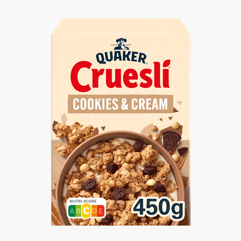 Quaker Cruesli Cookies & Cream Ontbijtgranen 450g