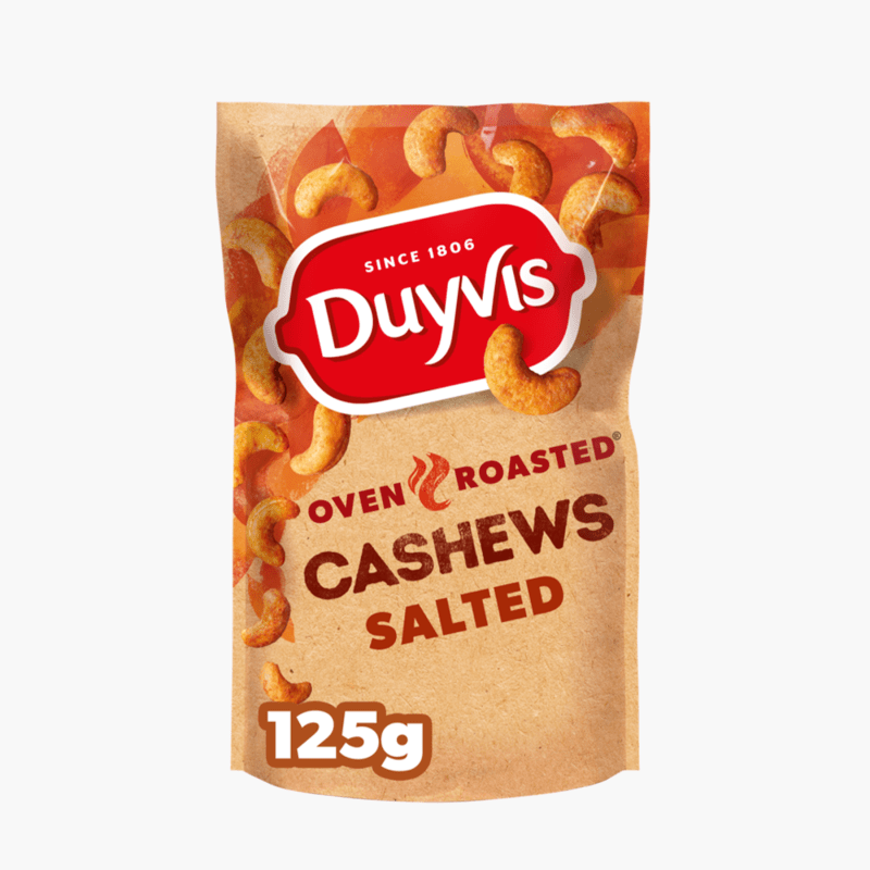 Duyvis Oven Roasted Gezouten Cashew Noten 125 gr