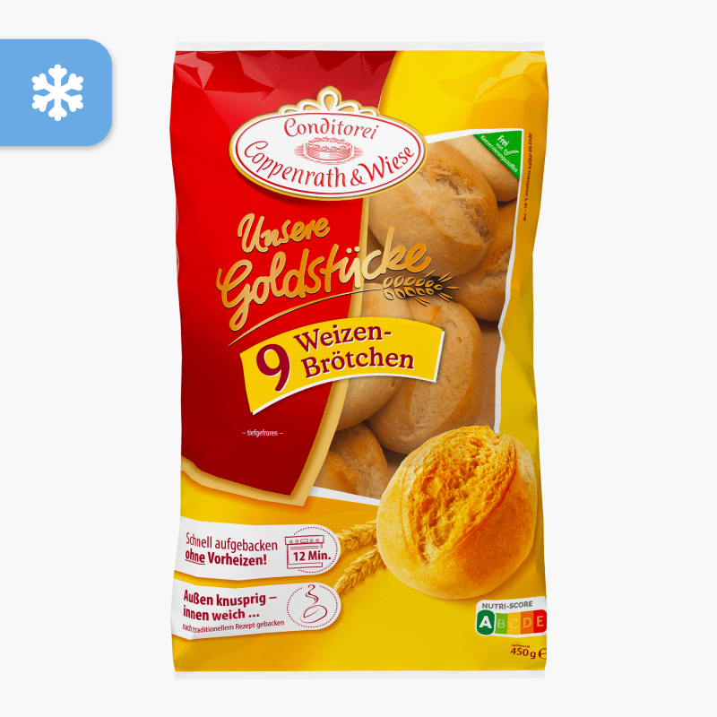 Coppenrath & Wiese Unsere Goldstücke Weizenbrötchen 450g (9 Stück)