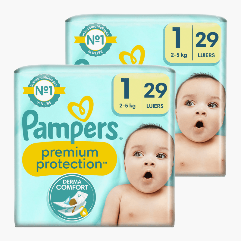 Pampers Premium Protection Luiers Maat 1 29st 2x