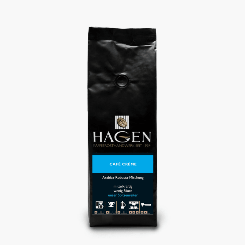 Hagen Café Crème ganze Bohne 250g