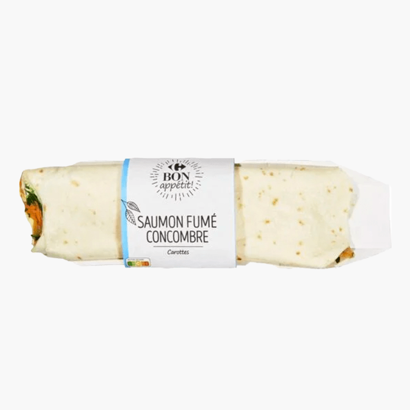 Carrefour - Wrap saumon fumé concombres carottes (190g)