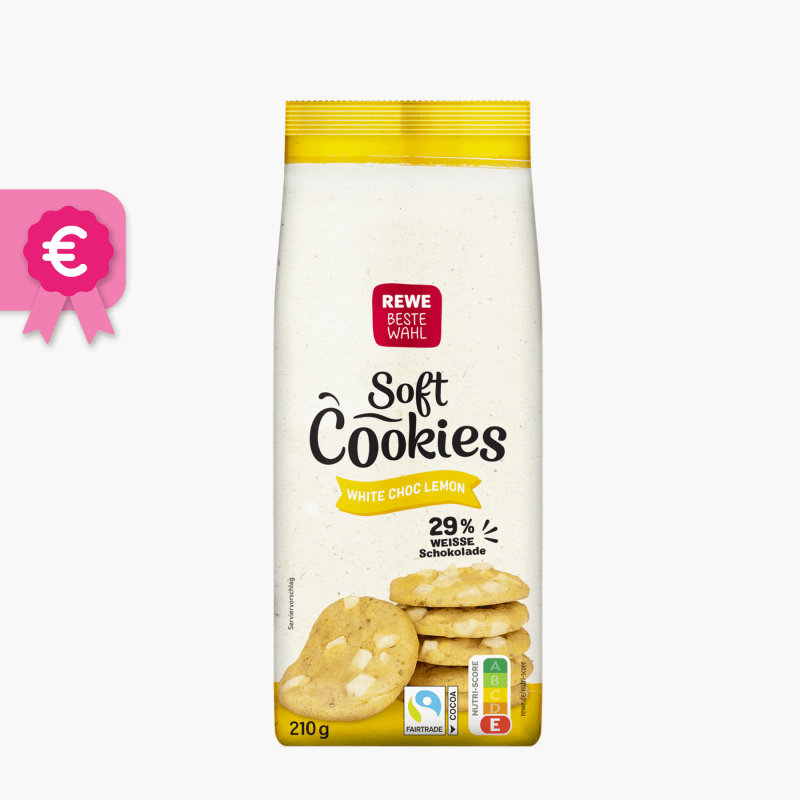 Rewe Beste Wahl Soft Cookies White Choc Lemon 210g