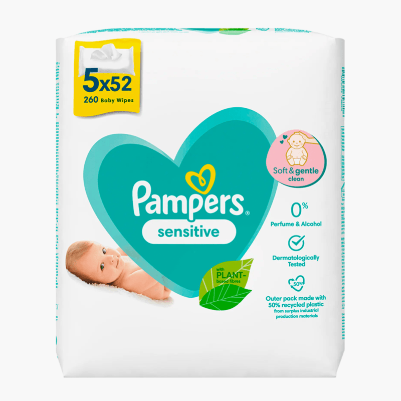 Pampers Feuchttücher Sensitive 5x52 Stück