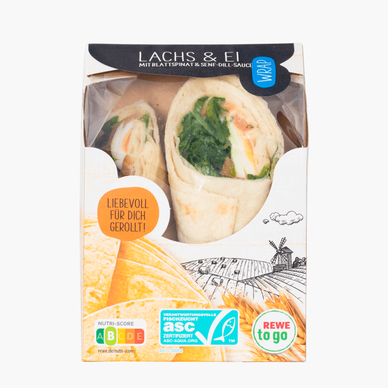 Rewe To Go Wrap Lachs & Ei 180g