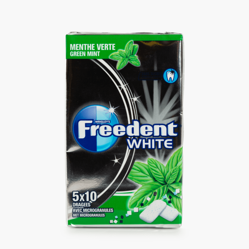 Freedent White - Menthe verte, chewing-gum sans sucres 5x10 (70g)