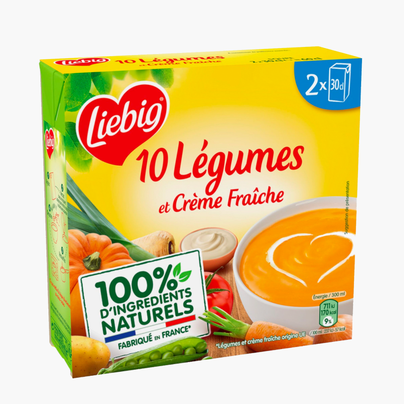 Liebig - Soupe aux 10 légumes et crème fraîche (2x30cl)