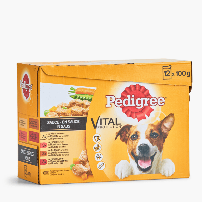 Pedigree Natvoer Adult Vlees & Gevogelte 12X100g