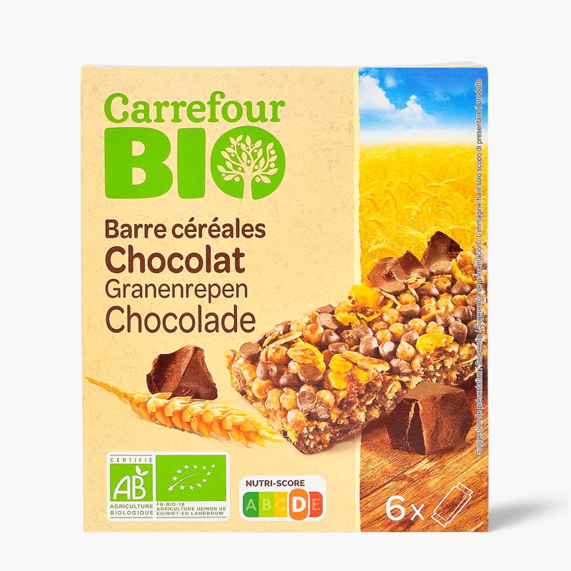 Carrefour Bio - Barres chocolat x6 (126g)