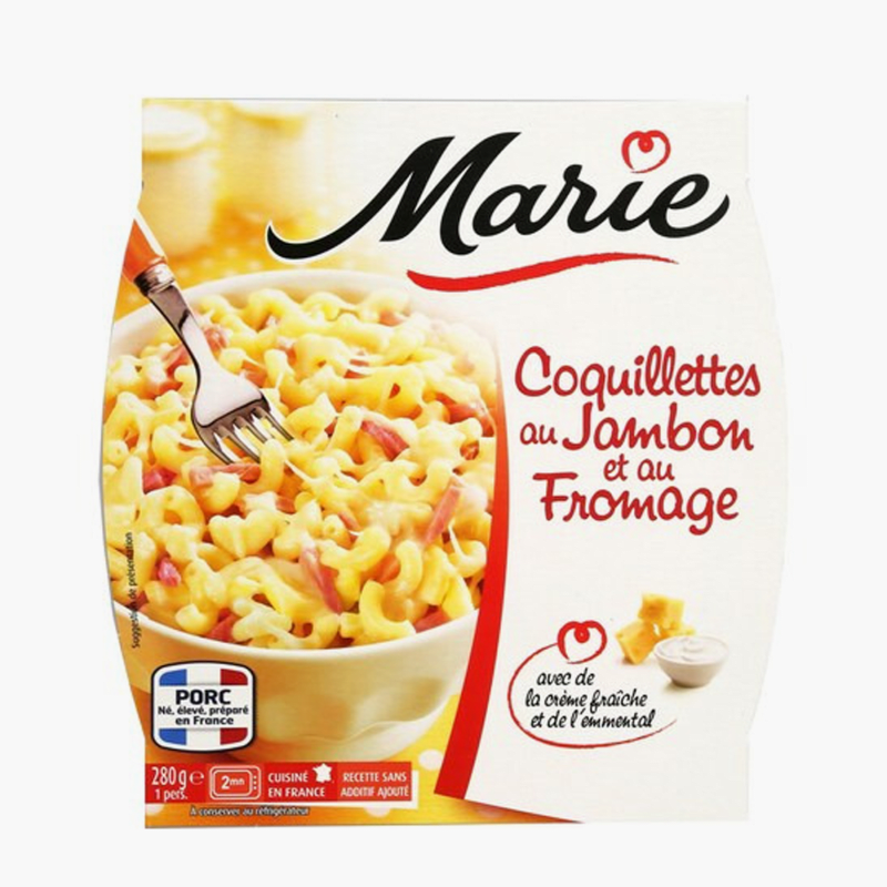 Marie - Coquillettes jambon et emmental fondu, crème fraîche (280g)