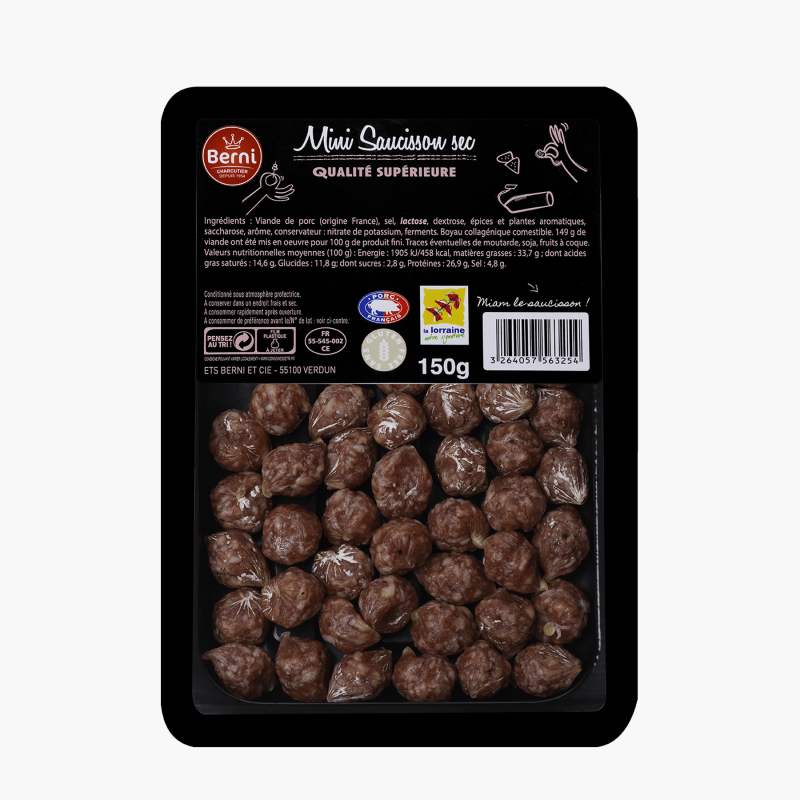 Mini Saucissons Sec Nature - Berni (150g)