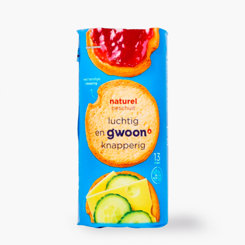 G'woon Beschuit Naturel 125g