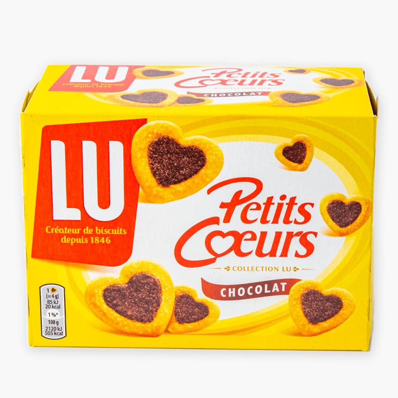 Lu - Petits coeurs feuilletés fourrés au chocolat (125g)