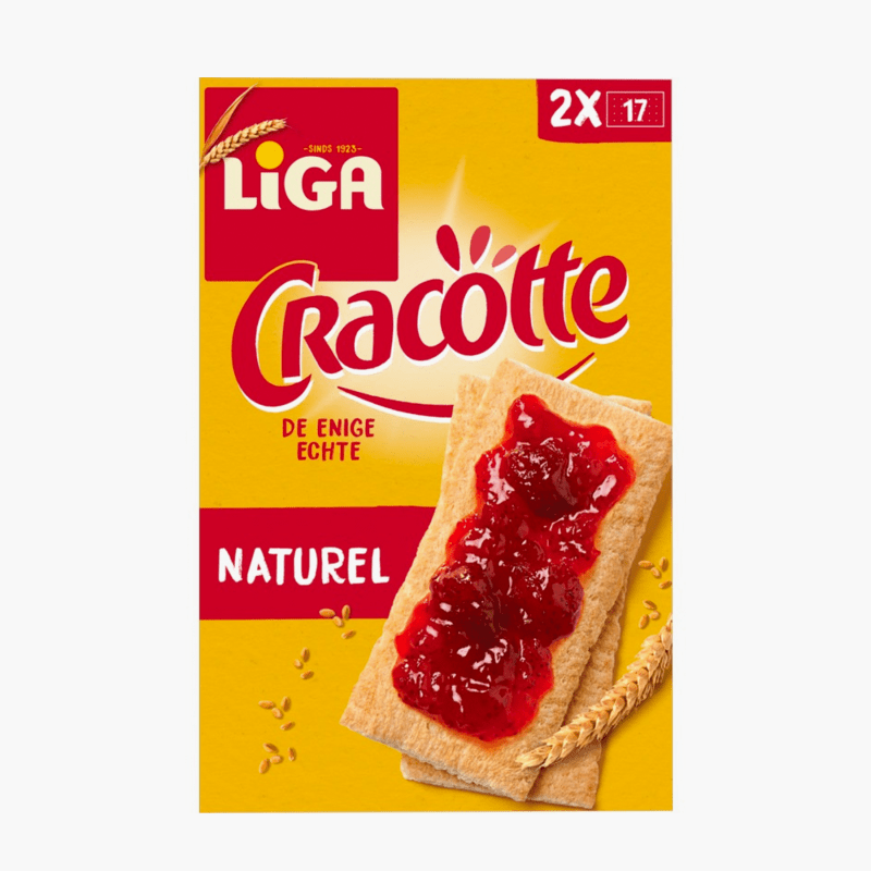 LiGA Cracotte Luchtige Crackers Naturel 2 x 125g