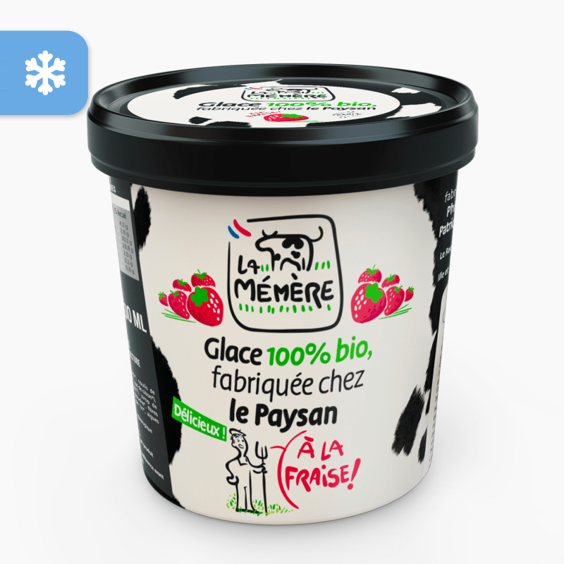 La Mémère - Glace à la fraise Bio (500ml)