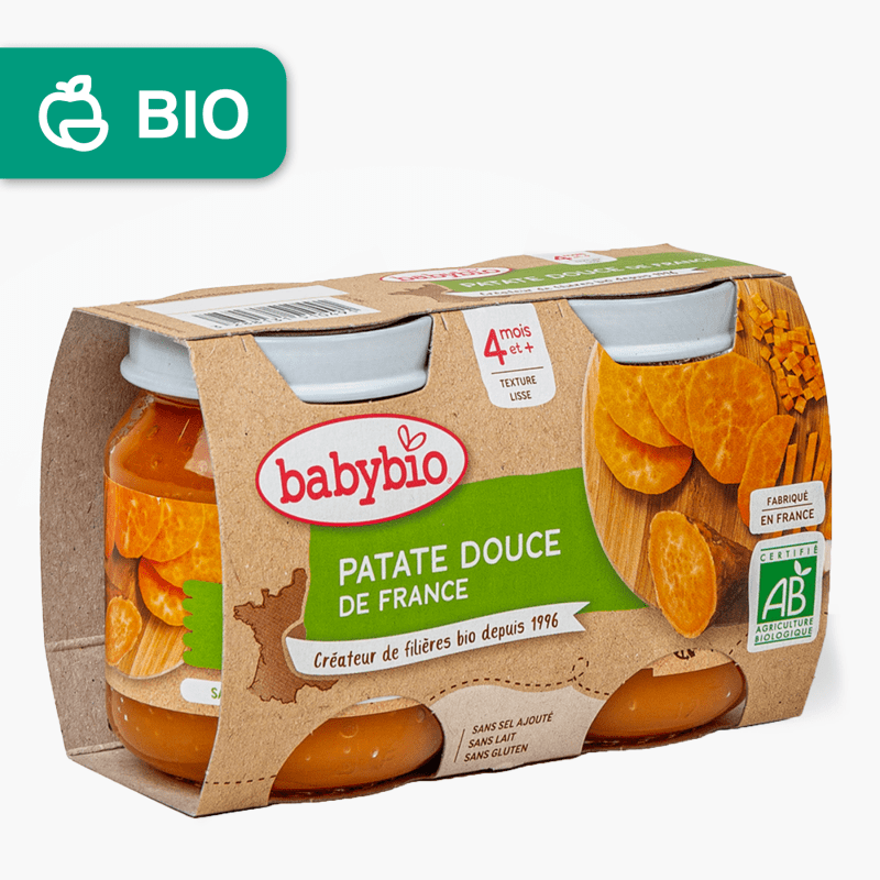 Dès 4 mois - Babybio Petit Pot Patate Douce (2x130g)