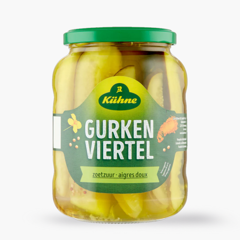 Kühne Gurkenviertel zoetzuur 670g